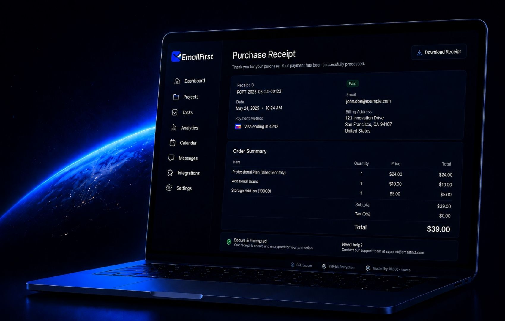 purchase receipt